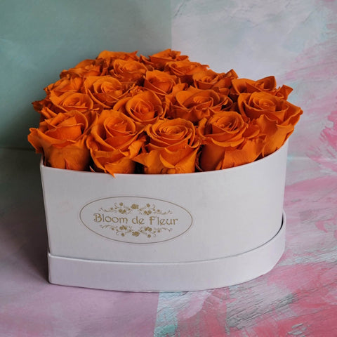 Luxury Heart box -  Forever Orange Crush