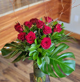 Vase - Dozen Red Roses