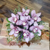 Luxury round White - Seven Pink Orchids - Bloom de Fleur