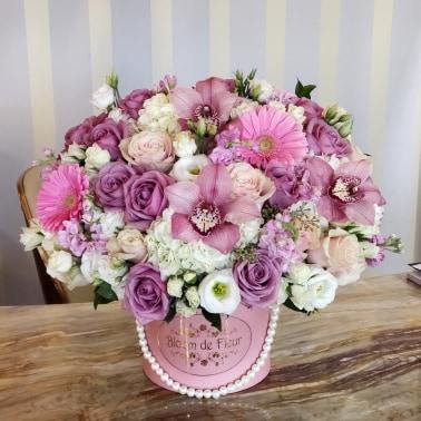 Luxury Round Pink  - Lavender Beauty - Bloom de Fleur