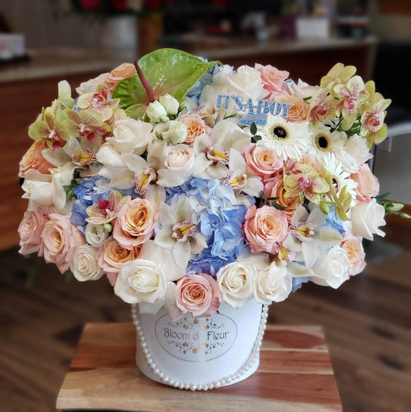 Luxury White -  Baby Boy Welcome - Bloom de Fleur